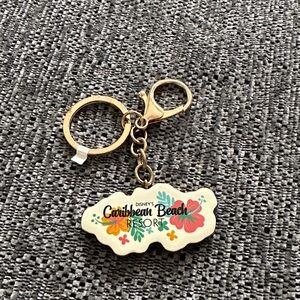 NWOT Disney Caribbean Beach Resort Floral Keychain
